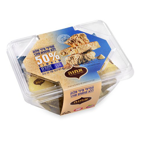 חטיפי מיני חלוה ללא תוספת סוכר אחוה 150 גרם